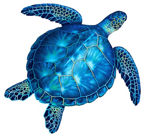 CM - Porcelain Blue Sea Turtle