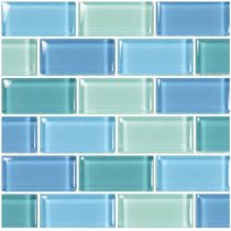 Crystal Turquoise Blue Blend 1x2