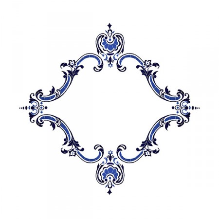 Monogram Medallion Blue