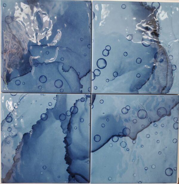 Bubbles Blue 6x6