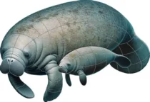 Manatee with Baby Manatee with Baby