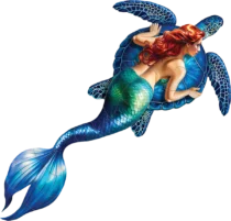 Mermaid with Blue Turtle Mermaid with Blue Turtle
